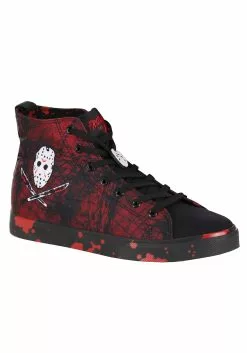 Ground Up Friday The 13th Jason High Top Adult Sneakers -Disguise Store adult friday the 13th jason high top sneakers alt 4