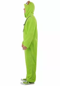 Savvy Garments Adult Oscar The Grouch Costume Jumpsuit -Disguise Store adult oscar the grouch costume alt 2