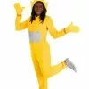 Fun Costumes Teletubbies Laa-Laa Jumpsuit Costume For Adults -Disguise Store adult teletubbies laa laa jumpsuit costume