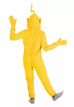 Fun Costumes Teletubbies Laa-Laa Jumpsuit Costume For Adults -Disguise Store adult teletubbies laa laa jumpsuit costume alt 1