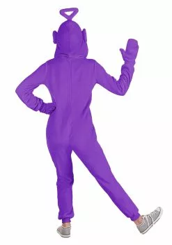 Fun Costumes Teletubbies Tinky Winky Jumpsuit Costume For Adults -Disguise Store adult teletubbies tinky winky jumpsuit costume alt 1