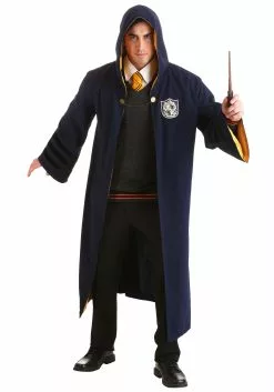 Elope Vintage Harry Potter Hogwarts Hufflepuff Robe -Disguise Store adult vintage harry potter hogwarts hufflepuff rob alt 3
