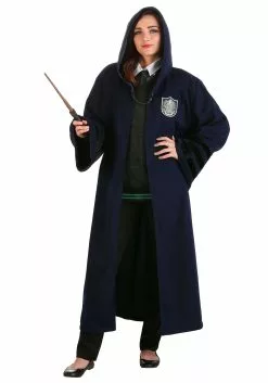 Elope Vintage Harry Potter Hogwarts Slytherin Robe -Disguise Store adult vintage harry potter hogwarts slytherin rob alt 3