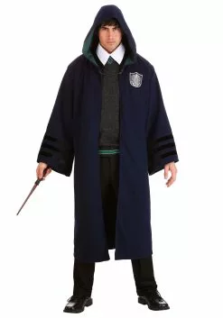 Elope Vintage Harry Potter Hogwarts Slytherin Robe -Disguise Store adult vintage harry potter hogwarts slytherin rob alt 4