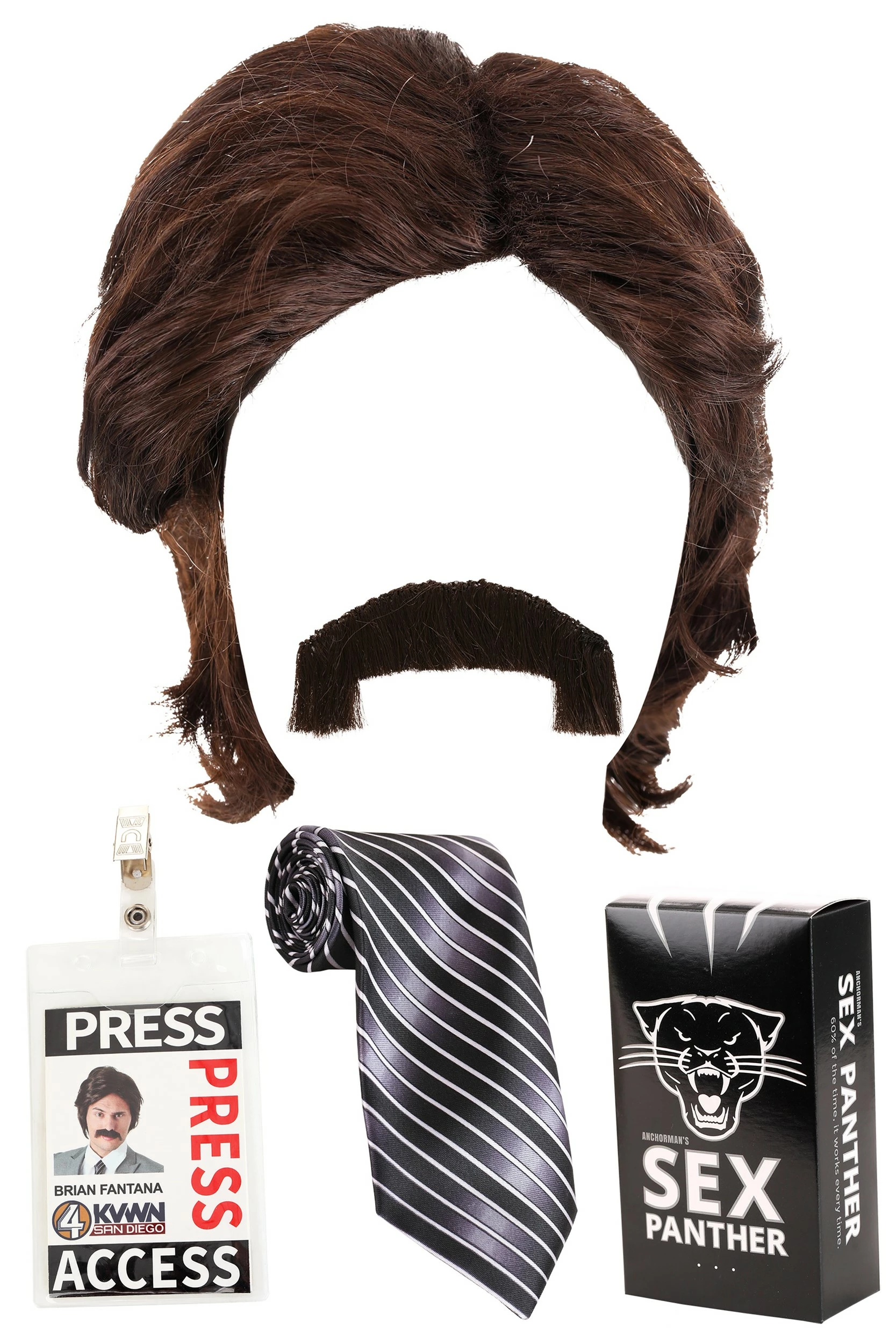 Partytime Costume & Lingerie (Yiwu) Factory Anchorman Brian Fantana Kit 4 Partytime Costume & Lingerie (Yiwu) Factory Anchorman Brian Fantana Kit - Image 2