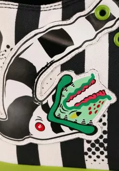 Ground Up Unisex Beetlejuice Black And White Striped Sneakers 27 Ground Up Unisex Beetlejuice Black And White Striped Sneakers -Disguise Store beetlejuice striped unisex sneakers alt 11