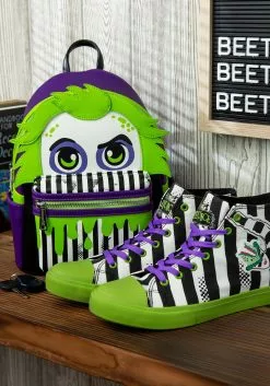 Ground Up Unisex Beetlejuice Black And White Striped Sneakers 21 Ground Up Unisex Beetlejuice Black And White Striped Sneakers -Disguise Store beetlejuice striped unisex sneakers alt 5