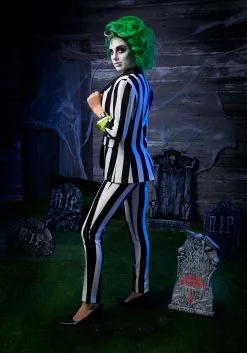 Haizhilan Garment CO., LTD Beetlejuice Women's Suit Blazer -Disguise Store beetlejuice womens blazer alt 10