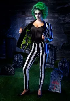 Haizhilan Garment CO., LTD Beetlejuice Women's Suit Blazer -Disguise Store beetlejuice womens blazer alt 8