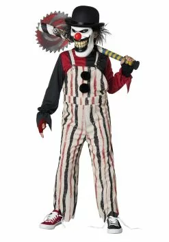 California Costume Collection Carnival Creepster Clown Costume For Boys