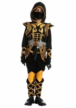 Joyin Golden Ninja Costume For Boys -Disguise Store boys golden ninja costume alt 6