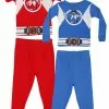 AME Sleepwear Boy's 4 Piece Power Rangers Sleep Set For Toddlers -Disguise Store boys toddler 4 piece power rangers sleep set