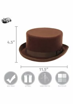 Elope Brown John Bull Top Costume Hat -Disguise Store brown john bull hat alt 5