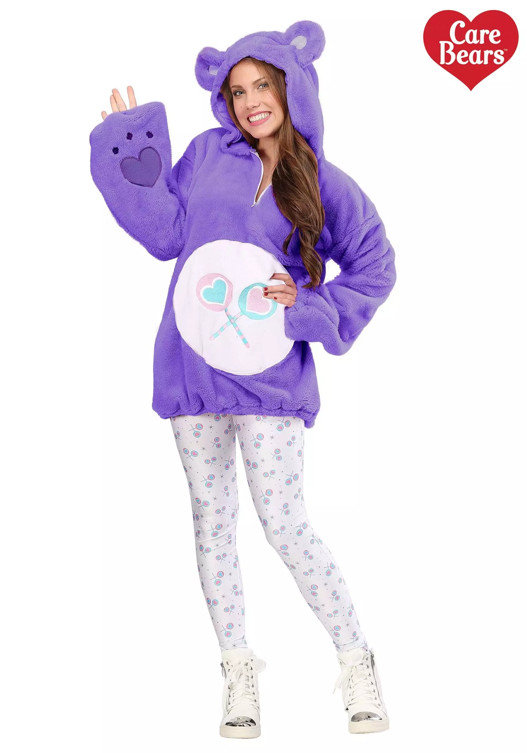 Fun Costumes Care Bears Deluxe Share Bear Hoodie Women's Costume 3 Fun Costumes Care Bears Deluxe Share Bear Hoodie Women's Costume