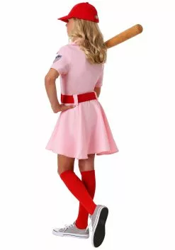Fun Costumes A League Of Their Own Dottie Girls Costume -Disguise Store child a league of their own dottie costume alt 3