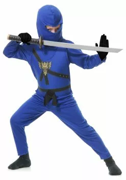 Charades Child Blue Ninja Master Costume