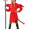 SR Trading Cute Red Hooded Devil Costume For Girls -Disguise Store child cute devil costume