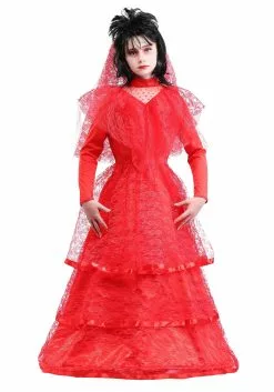 Fun Costumes Girl's Gothic Red Wedding Dress Costume