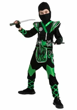 Joyin Green Ninja Costume For Kids -Disguise Store child green ninja costume alt 2