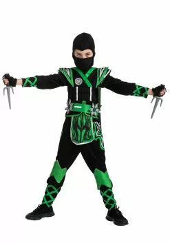 Joyin Green Ninja Costume For Kids -Disguise Store child green ninja costume alt 6