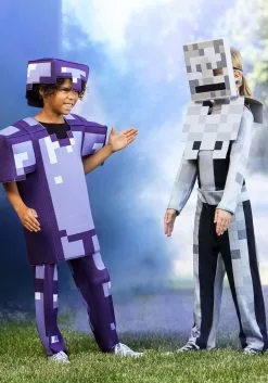 Disguise Minecraft Kid's Classic Skeleton Costume -Disguise Store child minecraft classic skeleton costume alt 2
