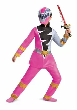 Disguise Power Rangers Dino Fury Pink Ranger Costume For Kids -Disguise Store child power rangers dino fury pink ranger costume alt 5