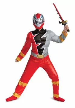Disguise Power Rangers Dino Fury Red Ranger Costume For Kids -Disguise Store child power rangers dino fury red ranger costume alt 7