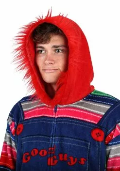 Bioworld Merchandising / Independent Sales Adult Chucky Good Guys Cosplay Union Suit -Disguise Store chucky good guys cosplay adult union suit alt 2