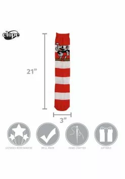 Elope Knee High Cuphead & Mugman Striped Socks -Disguise Store cuphead mugman striped knee high socks alt 2