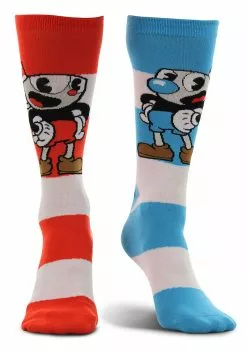Elope Cuphead & Mugman Adult Crew Socks -Disguise Store cuphead mugman victory crew socks alt 3