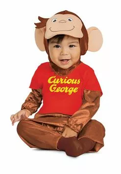 Disguise Curious George George Costume For Infants -Disguise Store curious george infant george costume alt 1