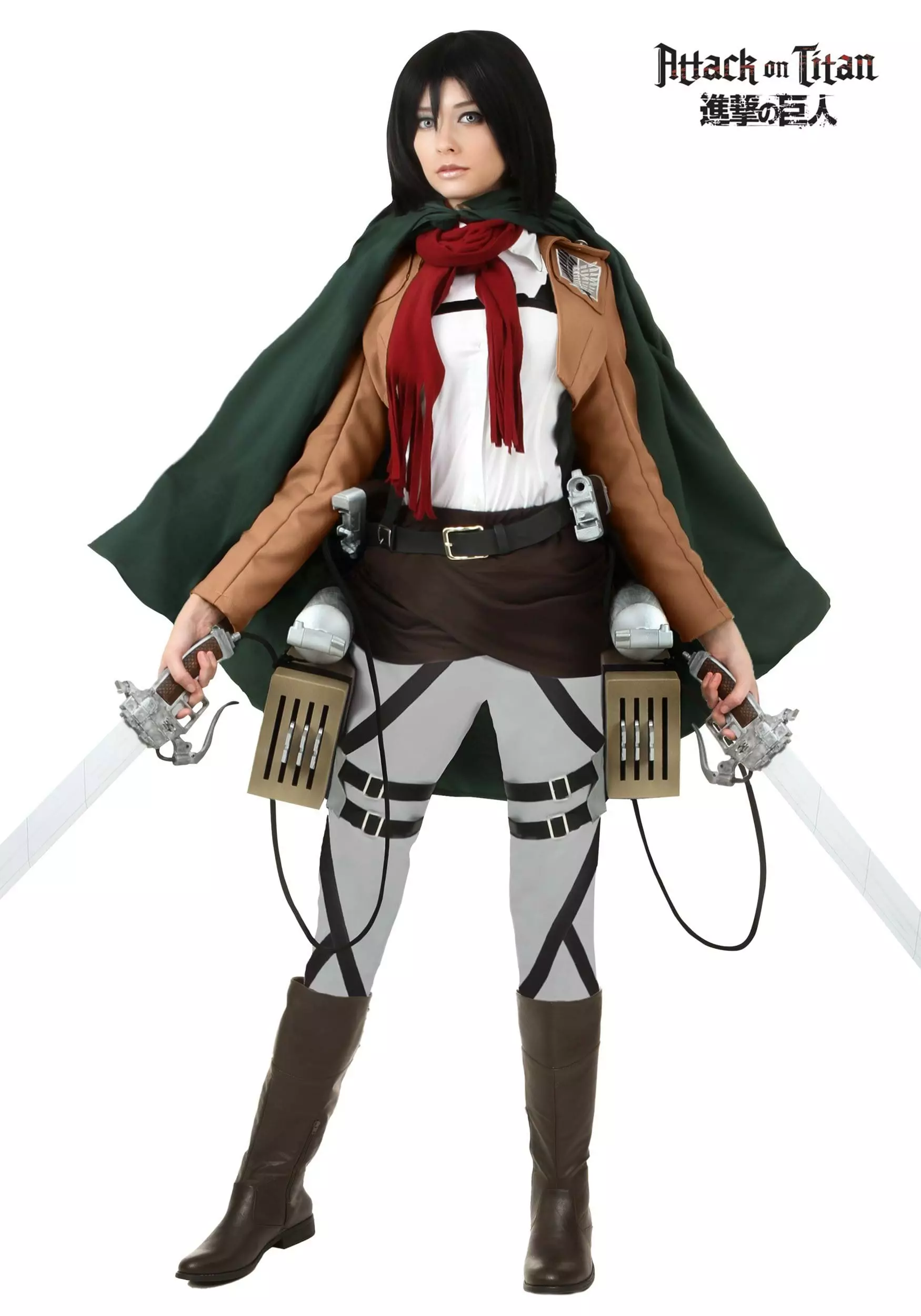 Fun Costumes Attack On Titan Mikasa Deluxe Costume 3 Fun Costumes Attack On Titan Mikasa Deluxe Costume