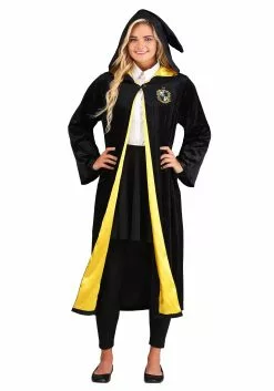 Jerry Leigh Deluxe Harry Potter Adult Plus Size Hufflepuff Robe Costume -Disguise Store deluxe harry potter plus size adult hufflepuff robe costume