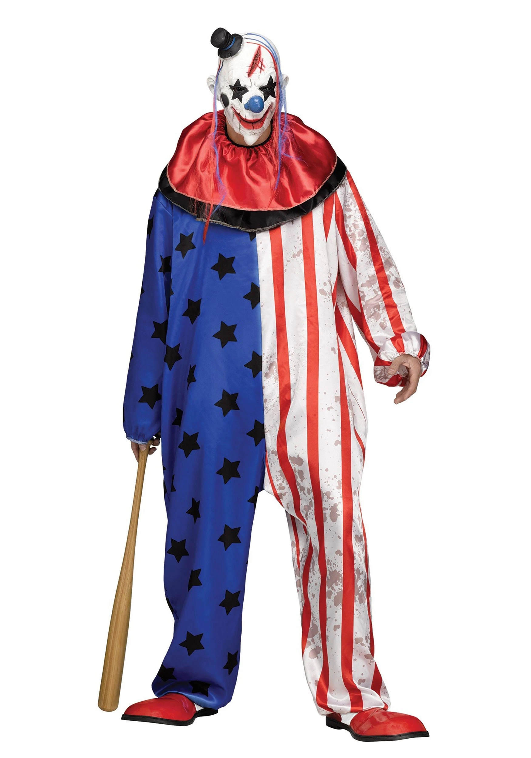 Fun World Evil Clown Men's Costume 3 Fun World Evil Clown Men's Costume