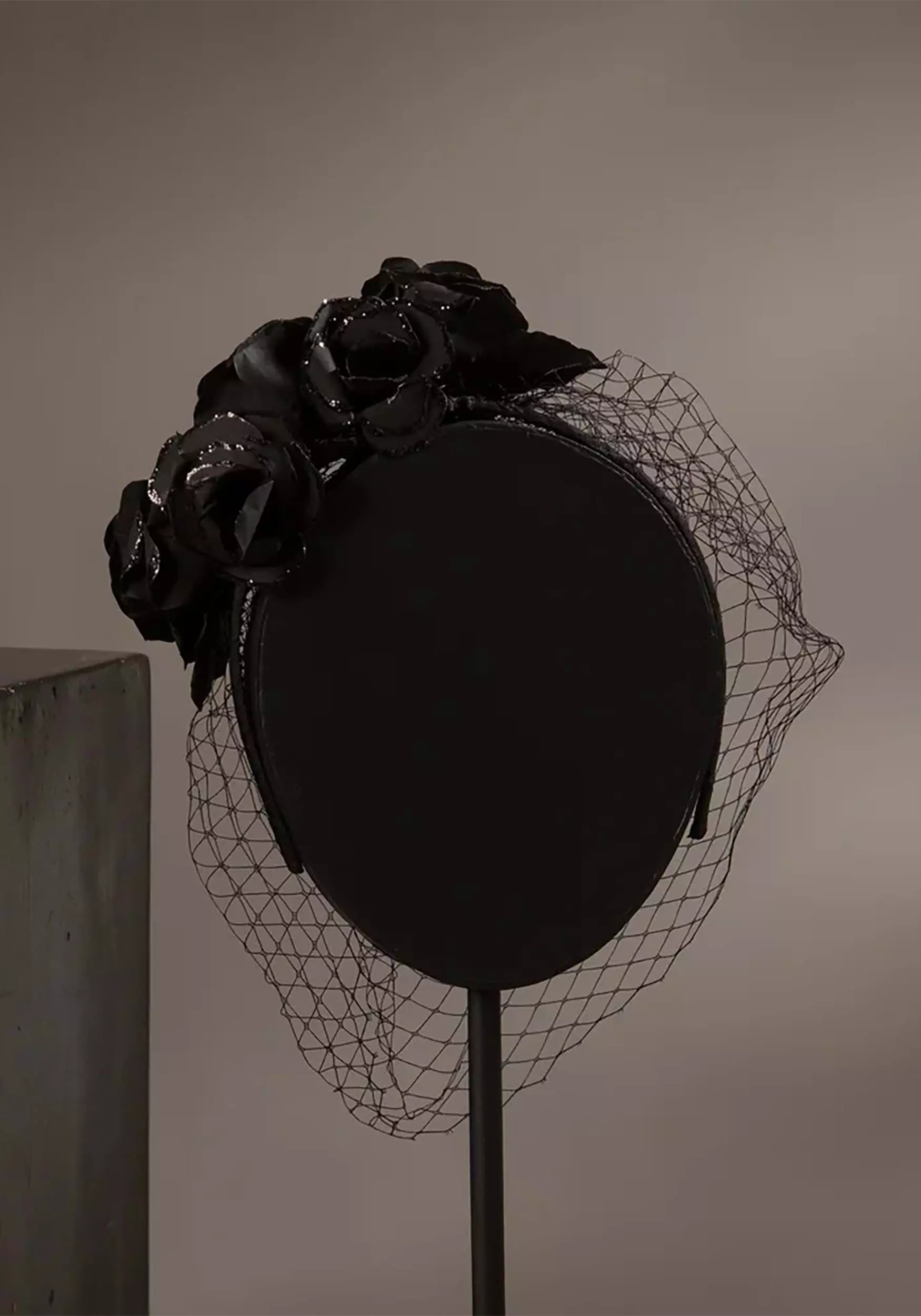 Bethany Lowe Designs Gothic Black Eyeball Rose Veil Headband 4 Bethany Lowe Designs Gothic Black Eyeball Rose Veil Headband - Image 2