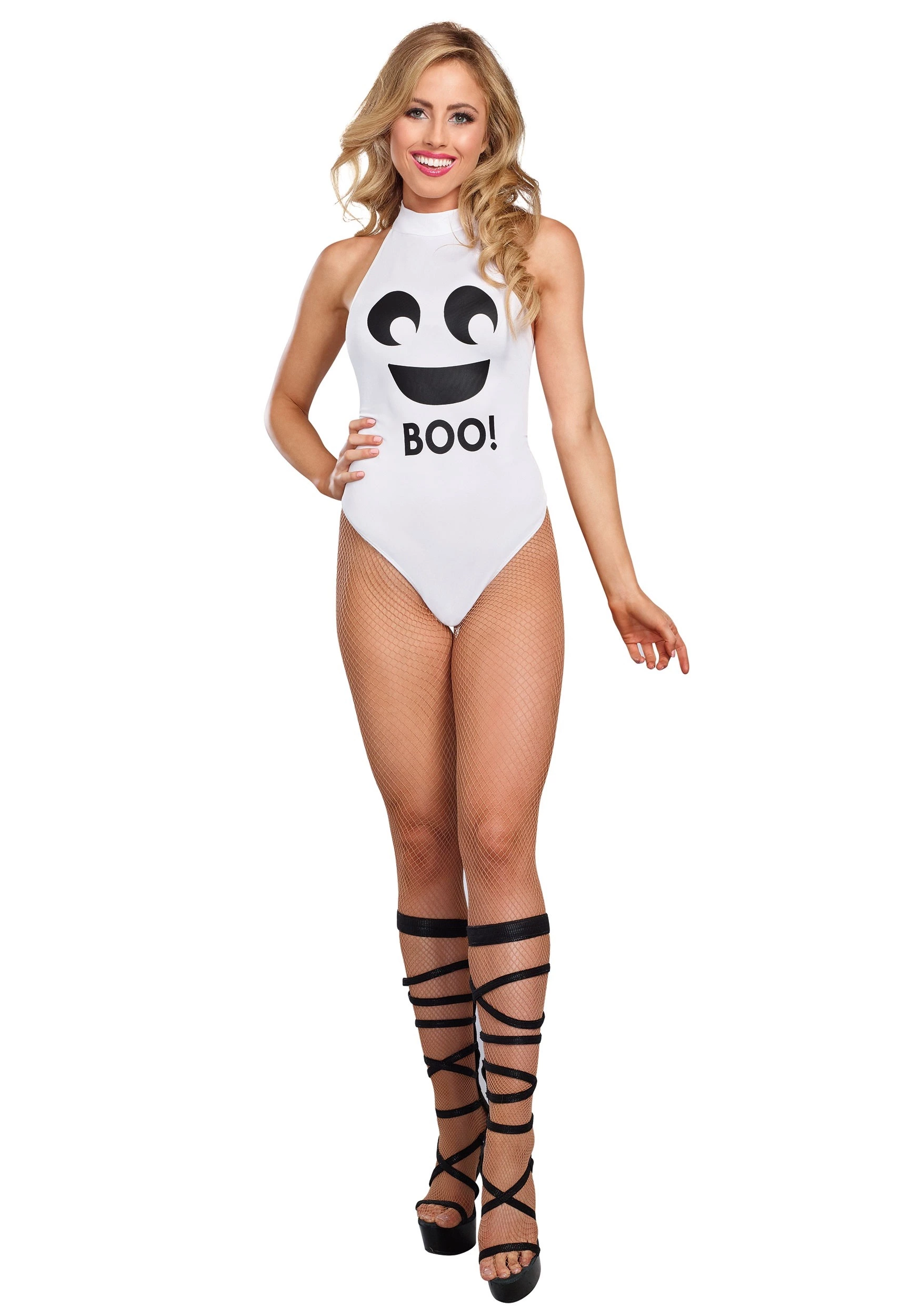 Dreamgirl Ghost Bodysuit Costume For Women 3 Dreamgirl Ghost Bodysuit Costume For Women