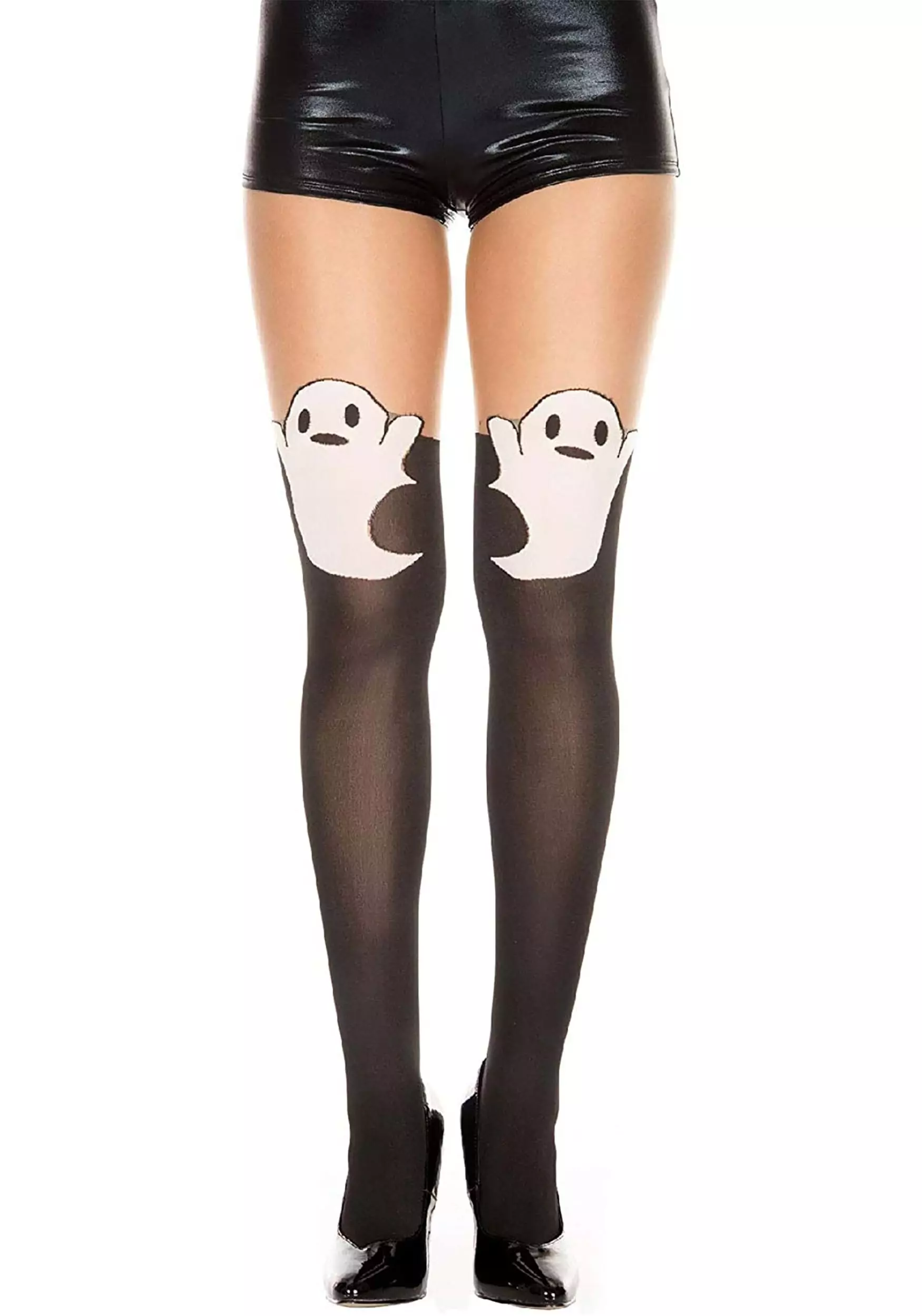 MUSIC LEGS Ghost Print Tights For Women 3 MUSIC LEGS Ghost Print Tights For Women