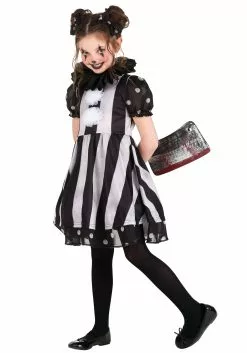 Fun Costumes Girl's Dark Circus Clown Costume -Disguise Store girls dark circus clown costume2