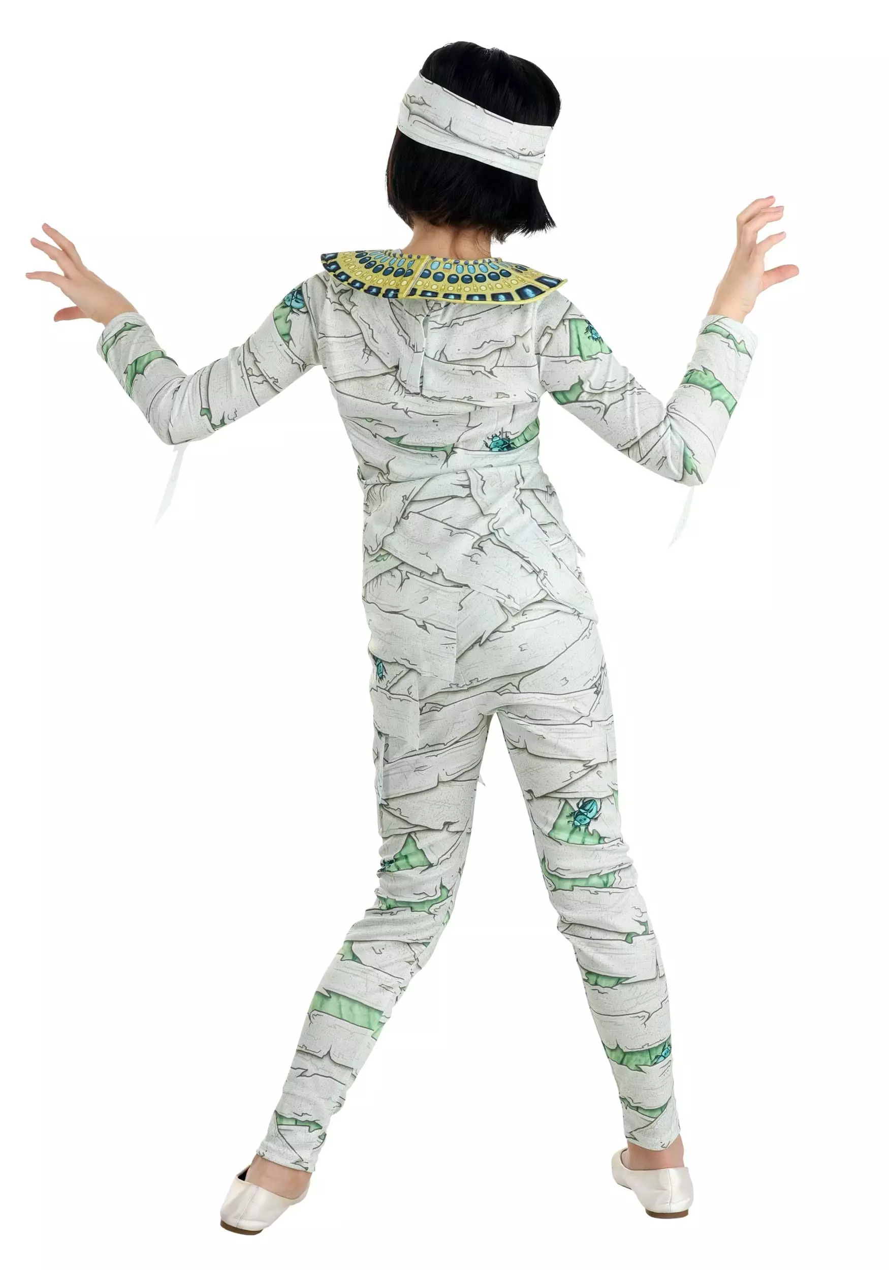 Fun Costumes Egyptian Mummy Costume For Girls W/ Scarabs 4 Fun Costumes Egyptian Mummy Costume For Girls W/ Scarabs - Image 2