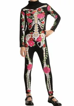 Joyin Floral Skeleton Costume For Girls -Disguise Store girls floral skeleton costume alt 3