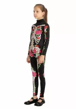 Joyin Floral Skeleton Costume For Girls -Disguise Store girls floral skeleton costume alt 5