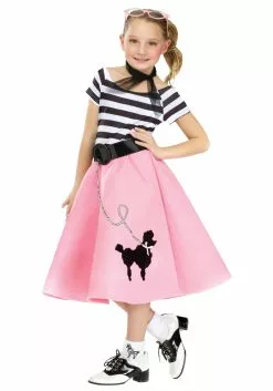 Fun World Girl's Poodle Skirt Dress Costume