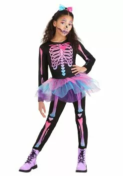 Seasons (HK) Ltd. Rainbow Skeleton Girls Costume