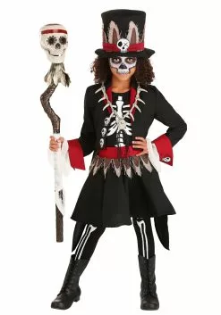 Fun Costumes Girl's Voodoo Skeleton Costume
