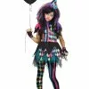 Fun World Twisted Circus Clown Girls Costume -Disguise Store girls twisted circus clown costume