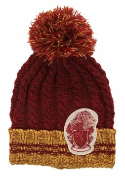 Elope Heathered Pom Beanie Gryffindor 10 Elope Heathered Pom Beanie Gryffindor -Disguise Store gryffindor heathered pom beanie alt 3