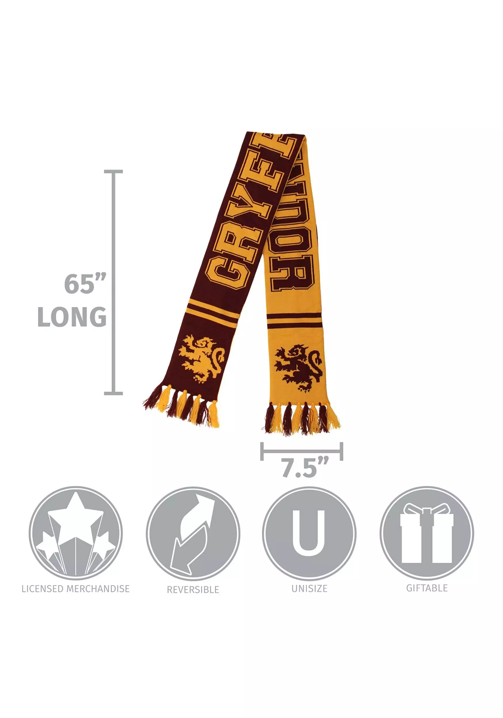 Elope Gryffindor Reversible Winter Knit Scarf 6 Elope Gryffindor Reversible Winter Knit Scarf - Image 4