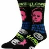 Bioworld Merchandising / Independent Sales Halloween Michael Myers Black Light Adult Crew Sock -Disguise Store halloween michael myers black light crew sock