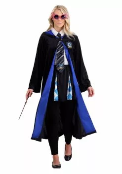 Jerry Leigh Harry Potter Deluxe Ravenclaw Robe Costume For Adults 11 Jerry Leigh Harry Potter Deluxe Ravenclaw Robe Costume For Adults -Disguise Store harry potter adult deluxe ravenclaw robe alt1