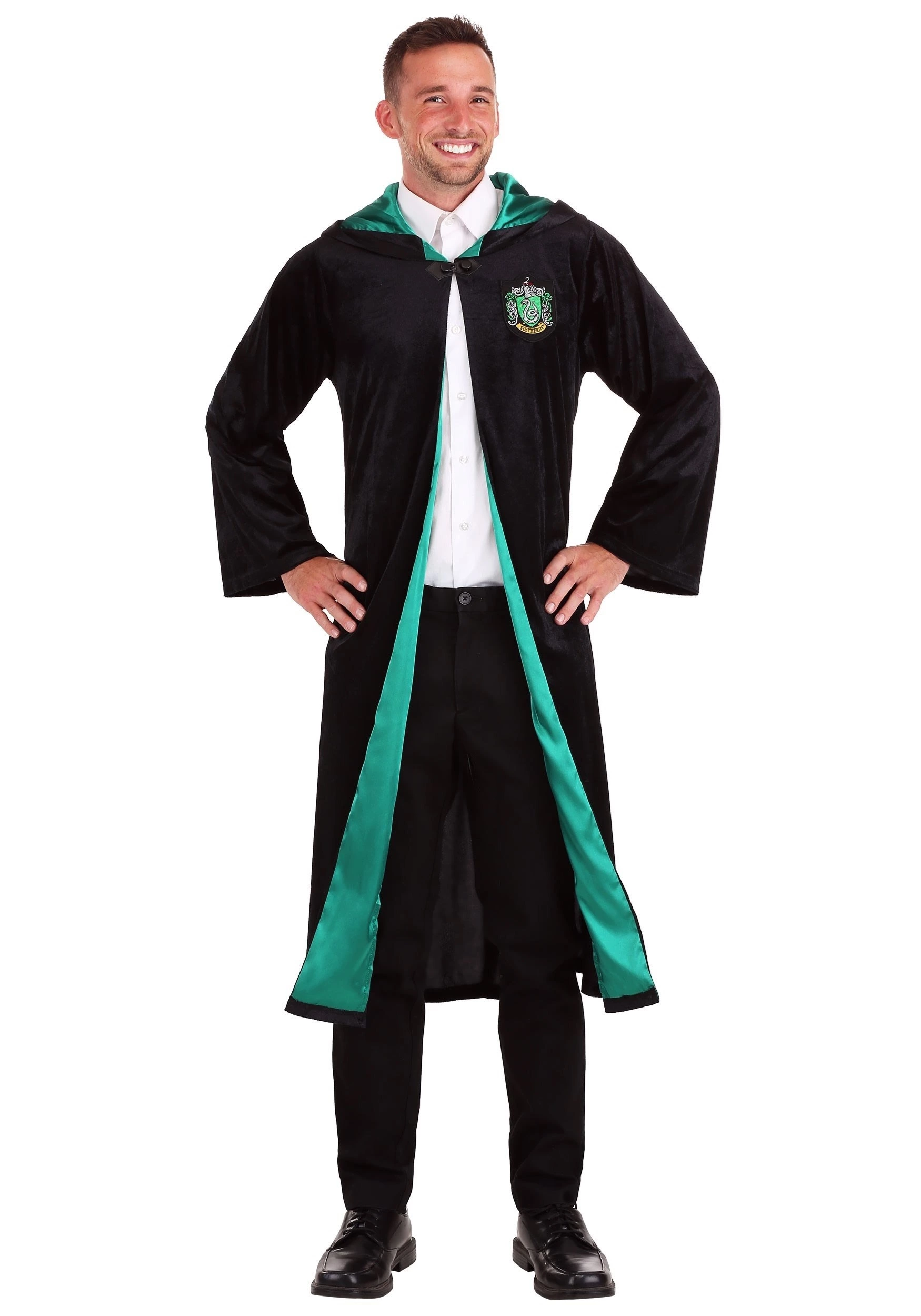 Jerry Leigh Harry Potter Deluxe Slytherin Robe Costume For Adults 6 Jerry Leigh Harry Potter Deluxe Slytherin Robe Costume For Adults - Image 4